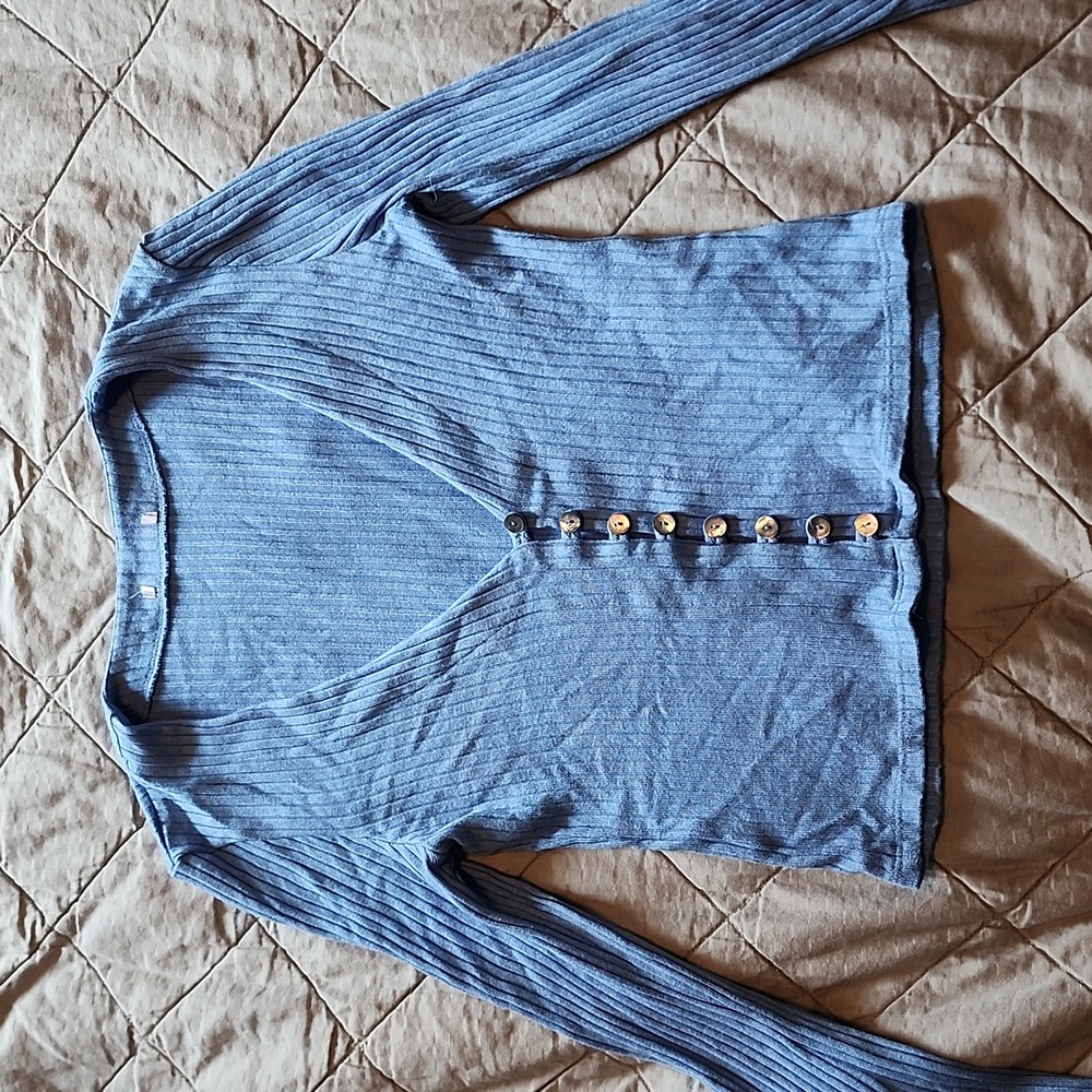 Reformation Gellar top, blue, size small